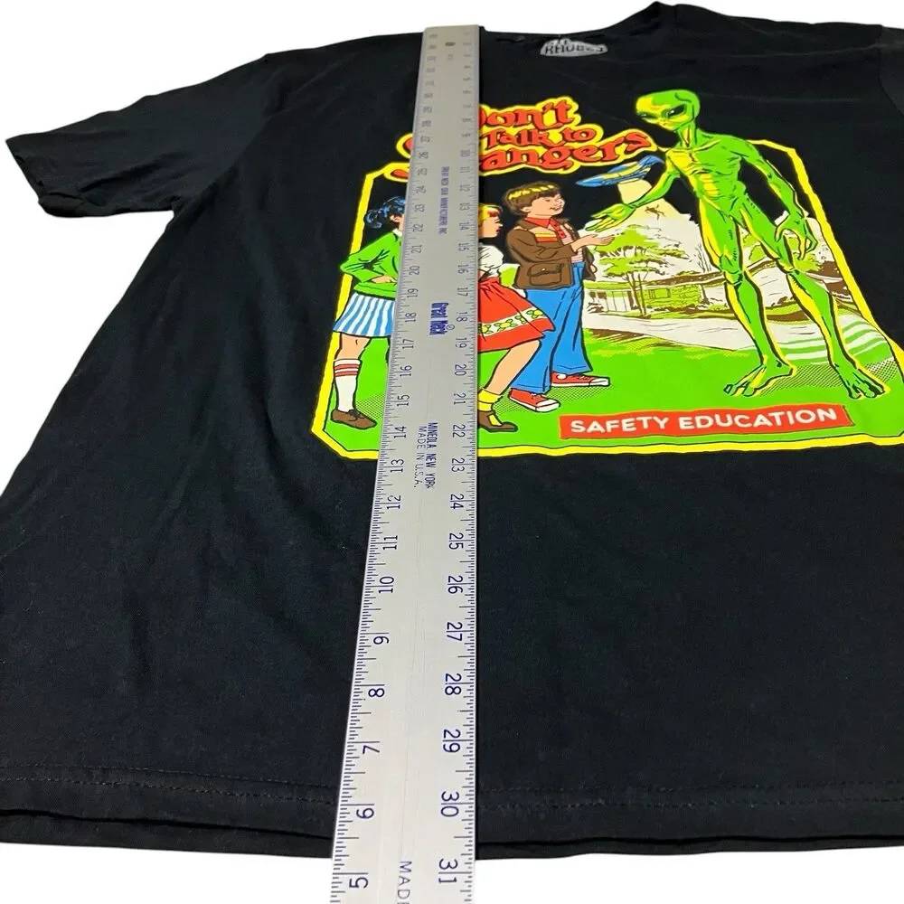 Steven Rhodes T Shirt Mens XL Alien UFO Funny Graphic Retro Streetwear Space - Picture 3 of 9